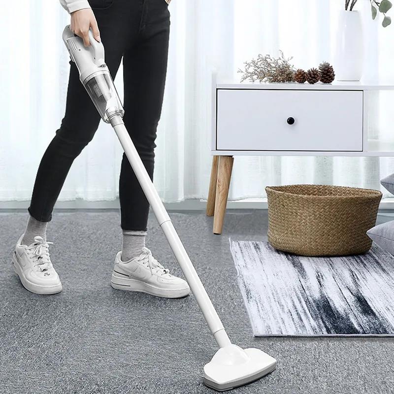 Wireless Vacuum Cleaner Household Small Handheld Ultra-quiet High-power High-suction Powerful Car Vacuum Cleaner with Extended Floor Brush