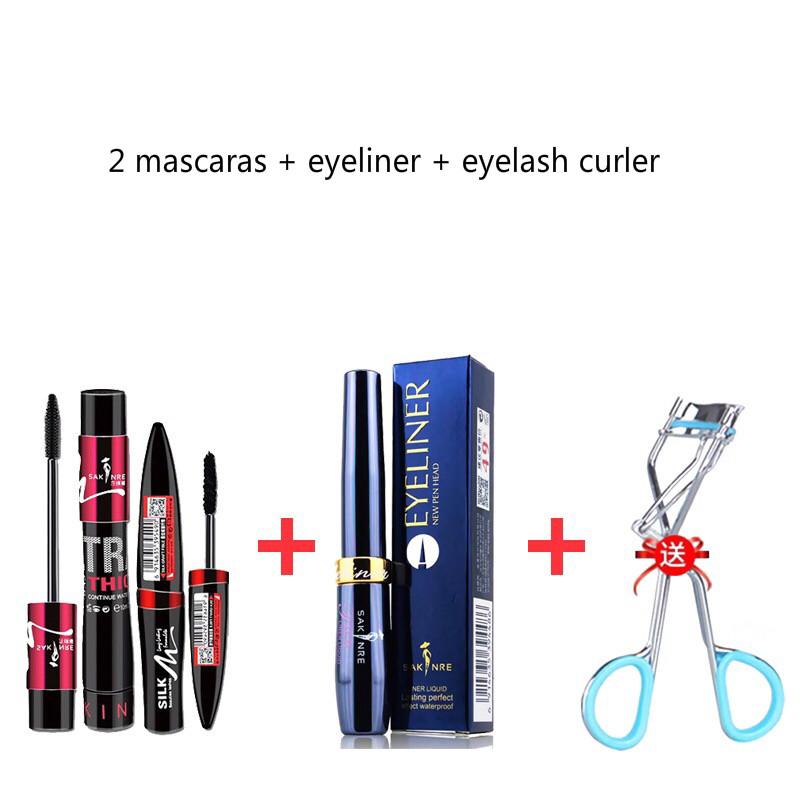 Send Mascara Mask Silk Grow Mascara Eyelash Curler Waterproof dense elongation without blooming suit