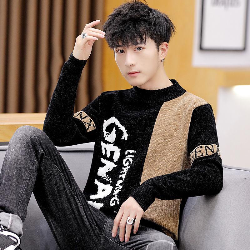 Winter Thick Sweater Men Long Sleeve Slim Fit Knitting Men's Warm Christmas Sweater Casual Pullover