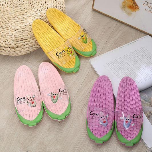 Creative Net Red Corn Slippers Parent-child Indoor and Outdoor Bathroom Soft Bottom Non-slip Leisure Trend Korean Sandals and Slippers