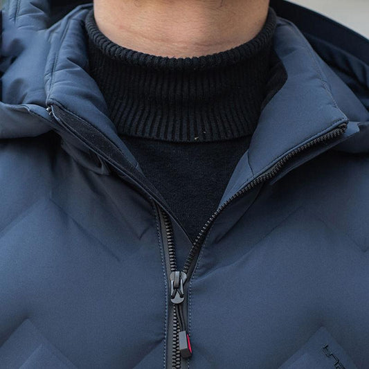 Thick Warm Outdoor Windproof Men's Down Jacket Fashion Trend Short Stand Collar White Duck Down Men's Jacket