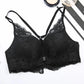 Ladies Push Up Lace Bra Ladies 3/4 Cup Bow Sexy No Wire Front Buckle Lace Beauty Back Lingerie Breathable One Piece
