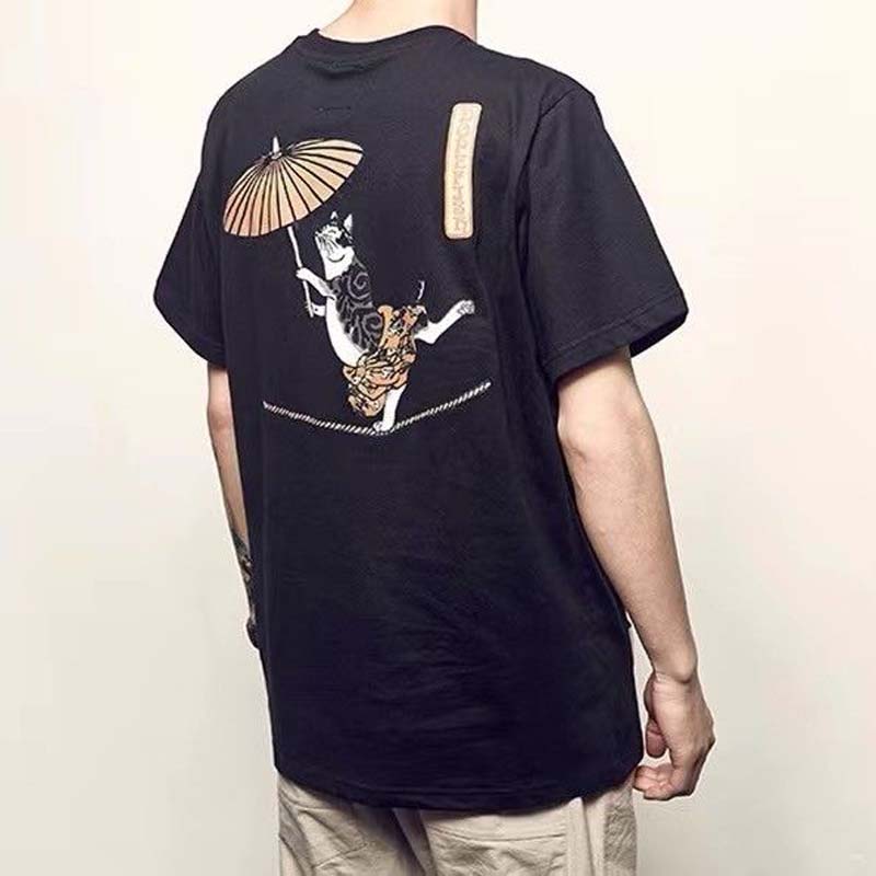 Men's Anime Print Short-sleeved T-shirt Men's Summer New Casual Loose T-shirt