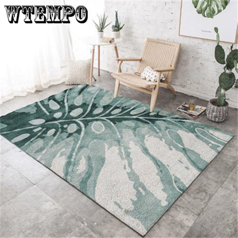 High Quality Art Maple Leaf Plant Printing Carpet For Living Room Bedroom Anti-slip Floor Mat