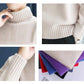 Warm Turtleneck Sweater Men Solid Knitted Mens Sweaters Casual Male Double Collar Slim Pullovers