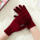 Two Pairs Pack Gold Velvet Warm Gloves Cold Protection Outdoor Riding Gloves Dance Ladies Gloves