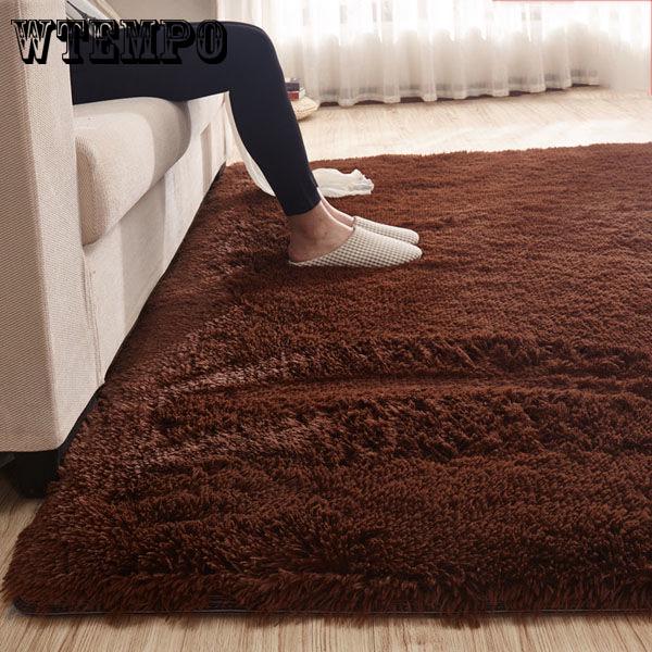 Living Room Area Carpet Mat Anti-Slip Bedroom Carpet Tea table long plush Carpets Bedroom