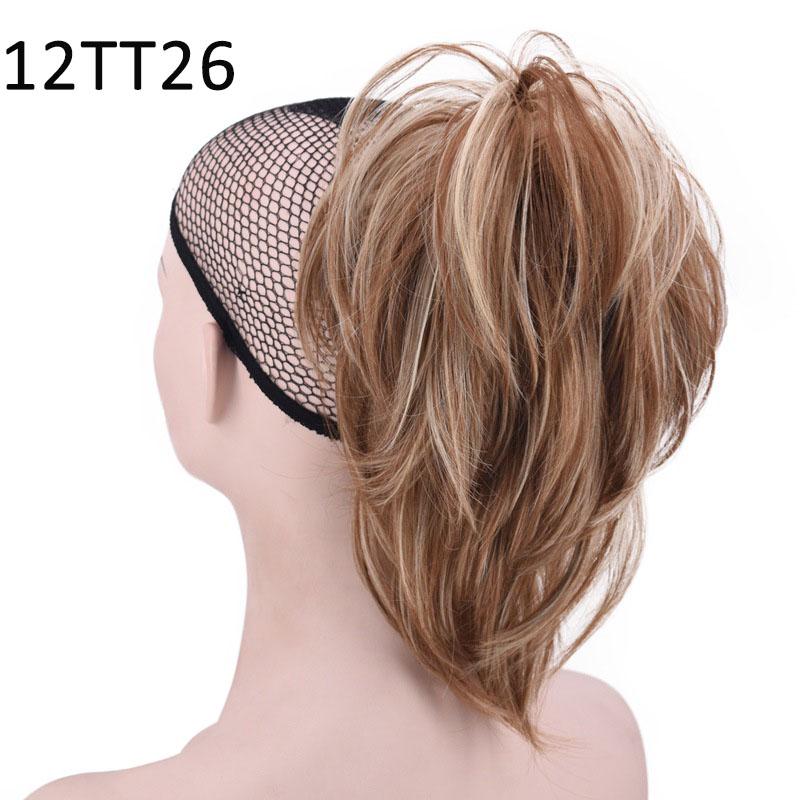 Scrunchy Bun Synthetic Hair Extension Hairpieces for Women Messy Bun Chignon Hair Band Wrap Ponytail