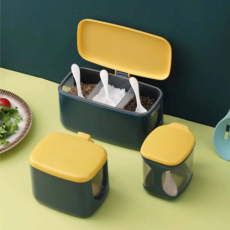 Kitchen Tube Box Household Case Storage Flavoring Box Outdoor Barbecue Seasoning Storage Box
