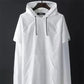 Fleece Sweater Men's Korean Loose Hooded Sweatshirts Fake Two Winter Long-sleeved Black Pullovers