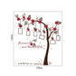 [Wall sticker ]Red Flowers Frame Tree Wall Stickers Home Decor Living Room Bedroom Art Decoration De