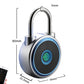 Home Security Electronic Small Lock Bluetooth Remote Unlocking Charging Large Portable Waterproof Intelligent Fingerprint Padlock
