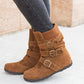 35-43 Plus Size Boots Westen Combat Boots Mid-calf Winter Shoes Cotton Flat Botas Fashion Designer Retro Punk Shoes