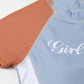 Swimsuit Women Cover Belly Slimming Split Swimsuit Round Neck Short-sleeved Shirt Swimsuit Sweet and Cute Ladies Swimsuit
