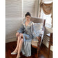 Summer Women Dress for Ladies Long Sleeve Vintage Chiffon Shirt Dress Casual Floral Long Dress