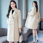 Imitation Mink Velvet Coat Women Mid-length Coat Winter Fashion Korean Thick Slim Woolen Coat