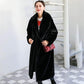 Winter Imitation Rabbit Fur Long Suit Collar Fur Coat Loose Warm Casual Temperament Ladies Windbreaker
