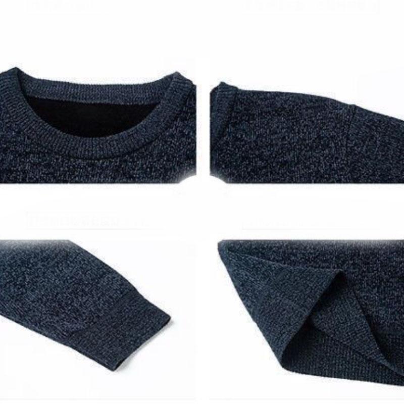 Plush Thickened Chenille Sweater Round Neck Soft Comfortable Breathable Casual Bottoming Winter Sweater