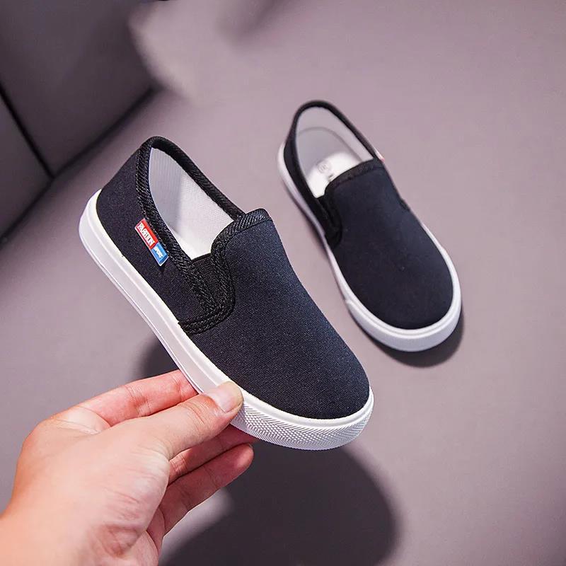 Children's Shoes for All Seasons Boys and Girls Soft Sole Anti-slip Flat Shoes Solid Color Kid's Casual Light Shoes