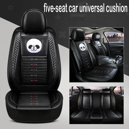 Fully enclosed universal 5 seat car cushion cartoon leather seat cover car seat cover