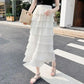 Mesh Chiffon Skirt Pleated Skirt High Waist Slimming Mid-length Multi-layer Cake Skirt Women's Elegant Skirt