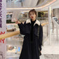 Winter Liner Plus Velvet Thickening Imitation Lamb Wool Windbreaker Pie Overcoming Padded Coat Women's Mid-length Over-the-knee Coat