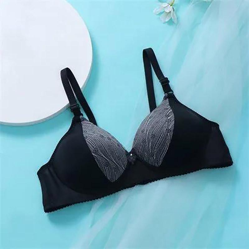 Sexy Comfortable Skin-friendly Breathable Thin No Steel Ring Gathered Adjustable Side-retracted Breasts Women's Underwear Bra