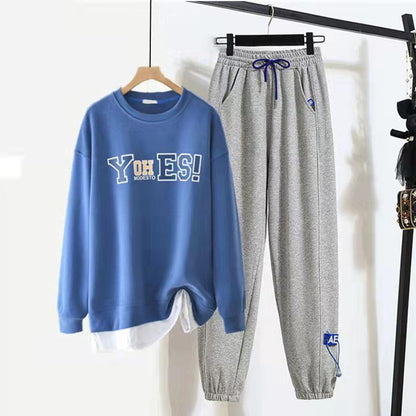 Women's Hooded Sports Suit Loose Plus Size Sweater Casual Two-piece Running Fitness Suit Sports Suit for Women Gym Sets Tracksuit Active Wear
