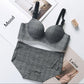 Women Seamless Bra and Panty Set Wireless Female Sexy Bralette Underwear Lingerie Plus Size