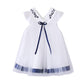 Children Dress Spring Summer Embroidery Kids Clothing  Baby Girls Clothing Solid Yarn Sleeveless Dress Girl