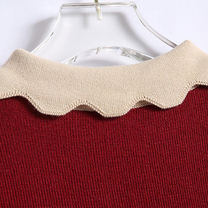 Spring and Autumn Suit Sweater Women's Loose Large Size Lapel Sweater Bottoming Shirt Pants