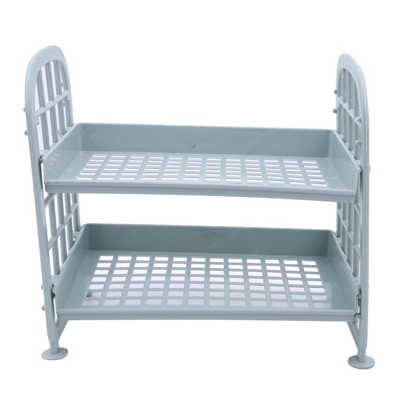 Multifunction Double Layer Storage Holder For Kitchen Bathroom Makeup Organizer Display Shelf