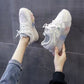 Women's Summer Sports Shoes Daddy White Shoes All-match Student Casual Running Shoes Light Casual Shoes Mesh Shoes