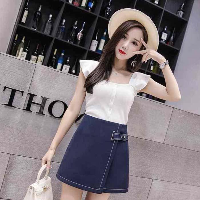 XS-2XL Women Anti-light Chiffon Skirt High Waist Slim Sexy Mini A-line Skirt Hip Skirts
