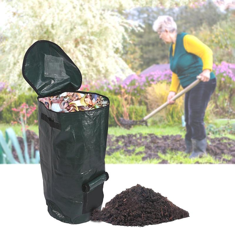 Compost Bag Homemade Organic Ferment PE Compost Bag Kitchen Waste Disposal Garden Accessories