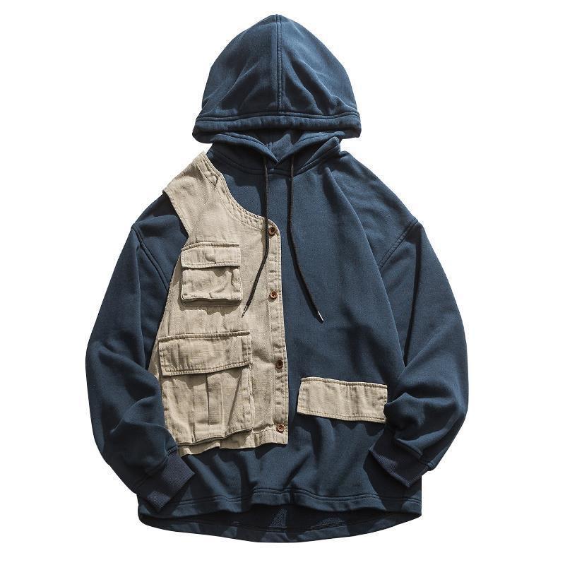 Hooded Sweater Men's Large Size Loose Casual Hooded Shirt Jacket