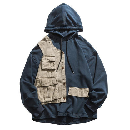 Hooded Sweater Men's Large Size Loose Casual Hooded Shirt Jacket