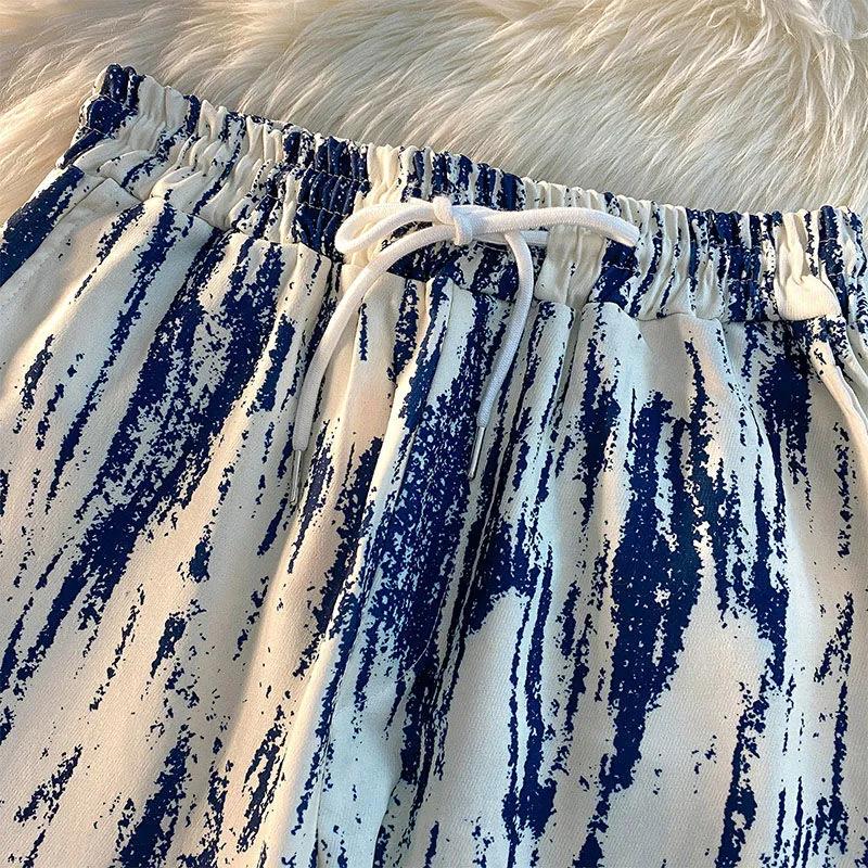 Tie-dye Gradient Drape Casual Pants Straight Wide-leg Summer Thin Style Wild Loose-fitting Harlanwei Pants Tide