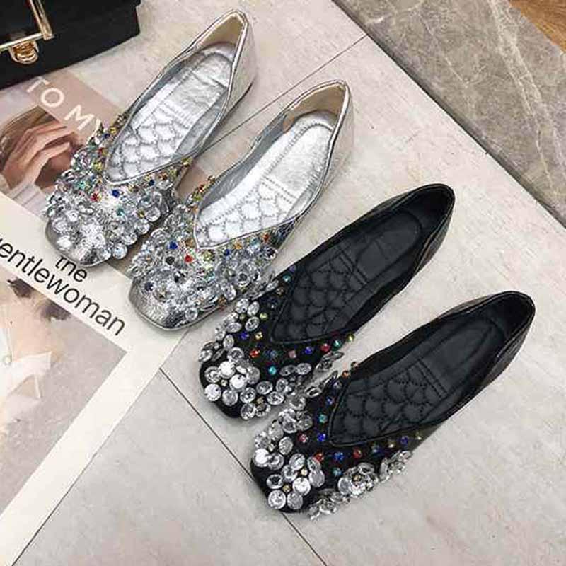 Plus Size 35-40 Summer Women Outdoor Shallow Mouth Flat Bohemian Beach Wear-resistant Non-slip Office Lady Lace PU Leather Shoes