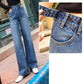 Vintage Blue Jeans Women Fashion High Waist Wide Leg Jeans Pants Casual Loose Jeans Denim Jeans
