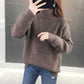Turtleneck Sweater Women Wear Thick Black Knitted Bottoming Shirt In Autumn and Winter, Casual and Loose Outer Wear