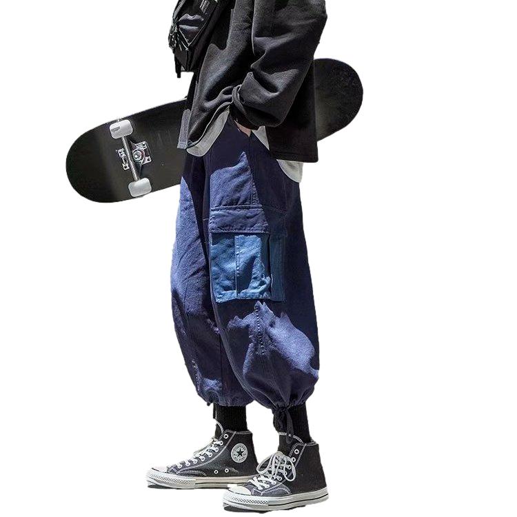 Men's Loose Straight-leg Pants Wild Wide-leg Pants Student Daddy Pants Waist Hip Hop Pants