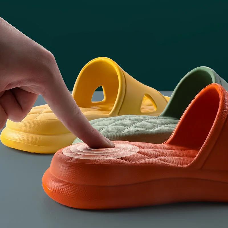 Summer Couples Home Indoor Deodorant Slippers Household Thick-soled Non-slip Sandals and Slippers