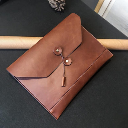 Business Paper Bag Men Versatile Leather Waterproof Stereotype IPAD Handbag Envelope Clutch Bags