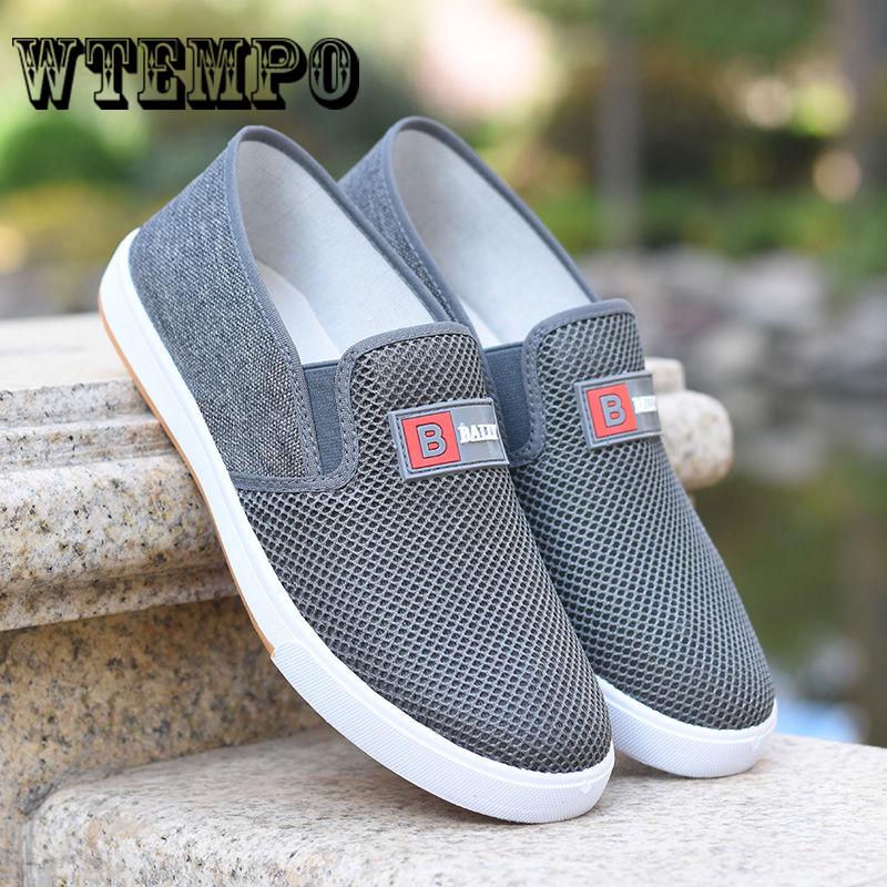 WTEMPO Brand Mens Casual Peas Shoes Men Loafers Slip on Men's Flats Male Driving Shoes