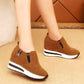 Women's Cotton Shoes Women's Shoes Mid-heel Cloth Cover Polyurethane Single Shoes Trendy and Durable
