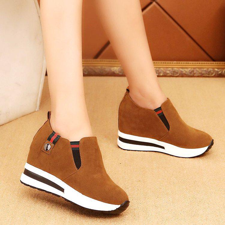 Women's Cotton Shoes Women's Shoes Mid-heel Cloth Cover Polyurethane Single Shoes Trendy and Durable