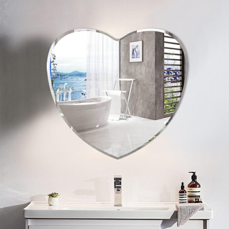 Irregularly Shaped Mirror Wall-mounted Bathroom Mirror Safe Explosion-proof Sleek Without Paddles