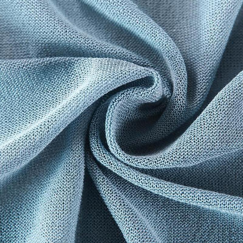 Ice Silk Cardigan with Women's Mid-length Knitted Shawl Long-sleeved Jacket Sunscreen Clothing Thin Air-conditioning Shirt Light and Breathable