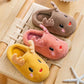 Autumn and Winter Cotton Slippers Children’s Cute Antler Slippers Non-slip Warm and Comfortable